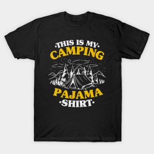 Funny Camper Kids Outdoor Jokes This Is My Camping Pajama T-Shirt